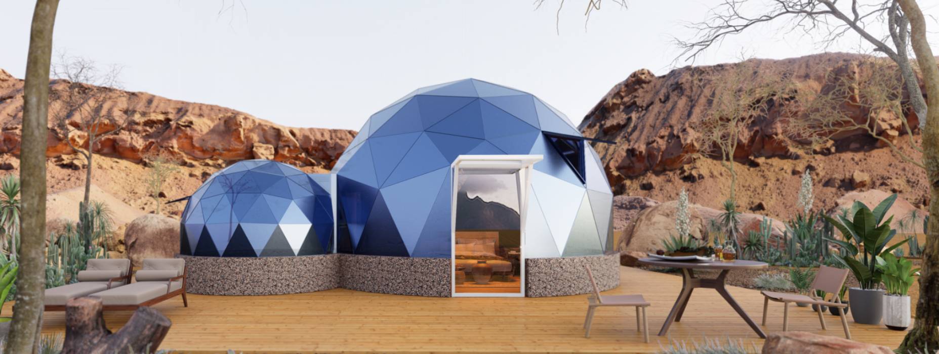 元宝山区球形智能光伏玻璃星空房